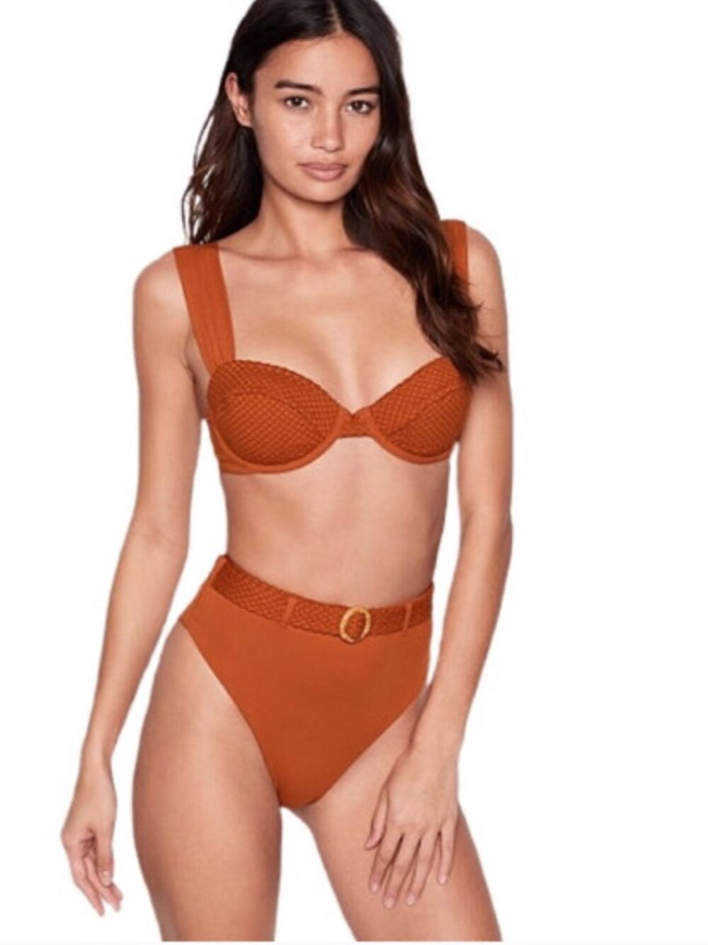 New! WeWoreWhat Claudia Fishnet Top & Emily O-Ring Bottom Size Extra Small